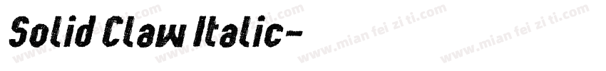 Solid Claw Italic字体转换